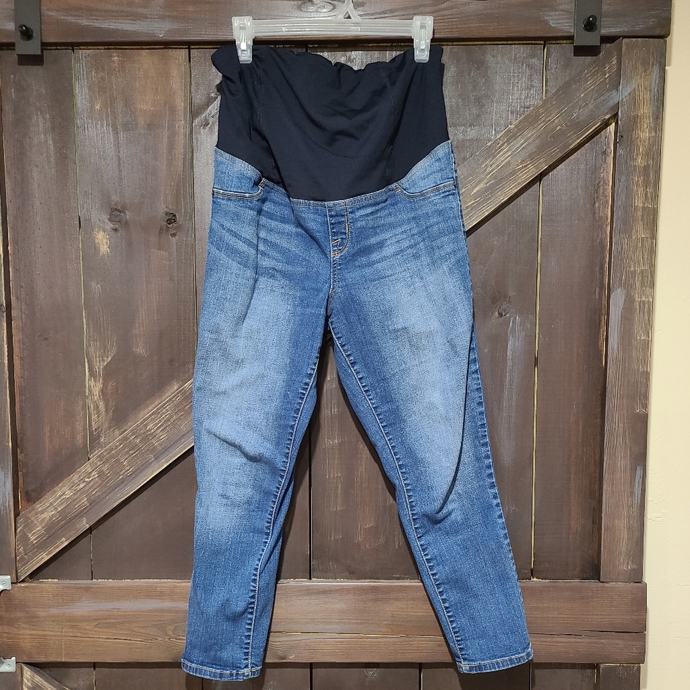 Maternity cropped skinny jeans